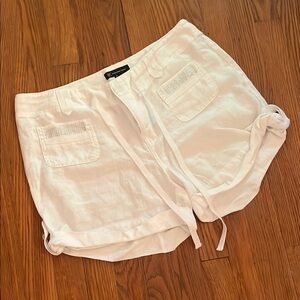 INC International Concepts White linen Cargo Shorts